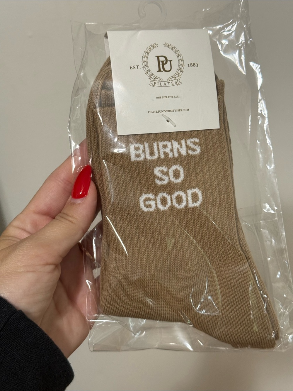 'Burns So Good' Brown Crew Socks